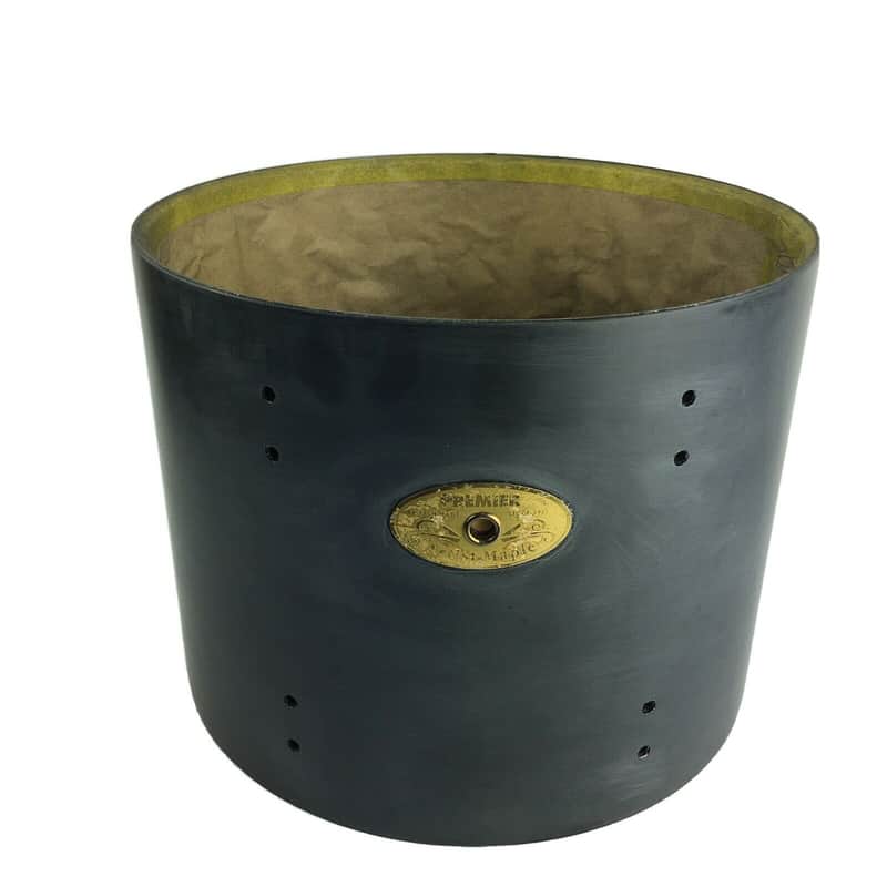 Premier Artist Maple 13” Tom Drum Shell - Unfinished Raw Black image 1