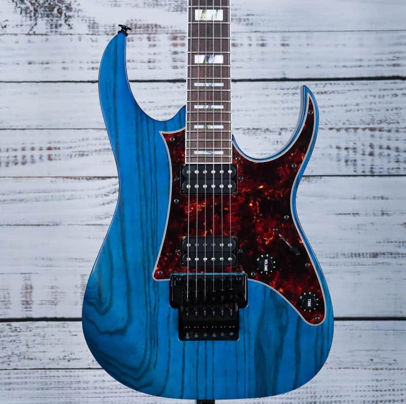 Ibanez RG653DX RG Prestige Electric Guitar | Transparent Deep Blue Flat image 1