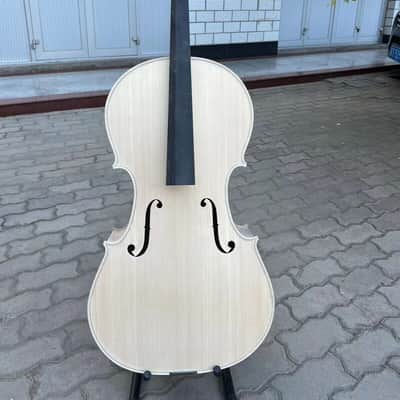 Professional song unfinished Cello 4/4 Solid Bird's eye maple back old spruce top image 2