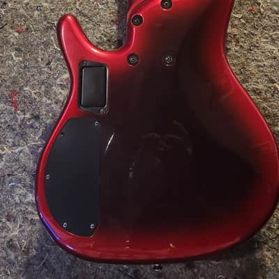 DR HEARTFIELD 5 string Bass with Babicz bridge 5 string 1988 - Red image 4