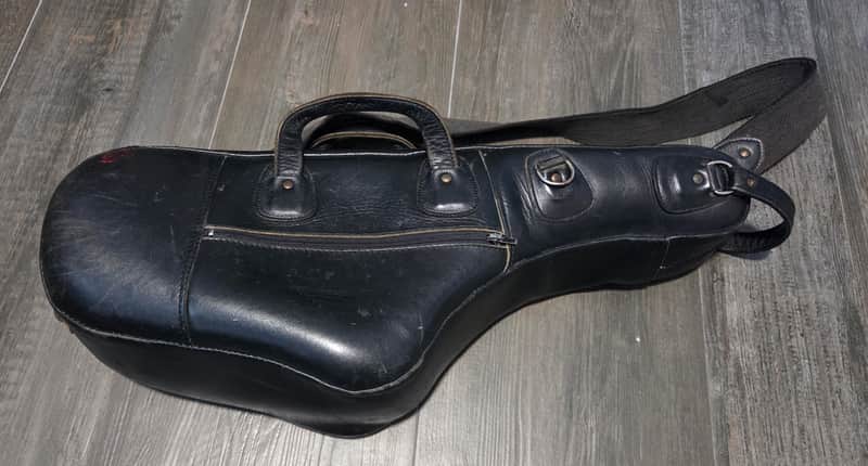 Vintage Reunion Blues Leather Alto Sax Gig Bag - "South Bend" Era - San Francisco Made image 1