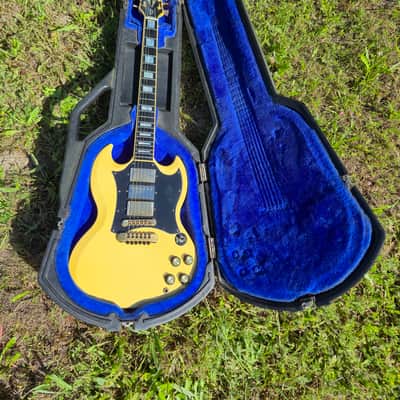 1988 Gibson SG Custom Antique Ivory Nitro Vintage USA Guitar w/ Original Chainsaw Case image 4