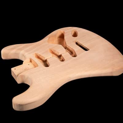 Tone Ninja Strat Body, Mahogany, One Piece Unfinished image 3