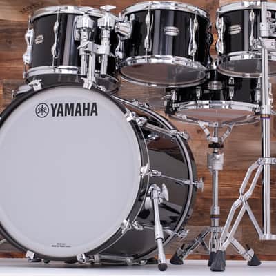 YAMAHA RECORDING CUSTOM 5 PIECE DRUM KIT, REAL BLACK LACQUER image 10
