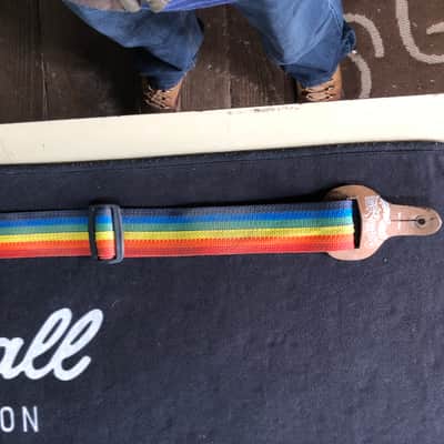 Belle et authentique sangle Doctor Song fabriquée aux USA 70s Rainbow arc-en-ciel image 13