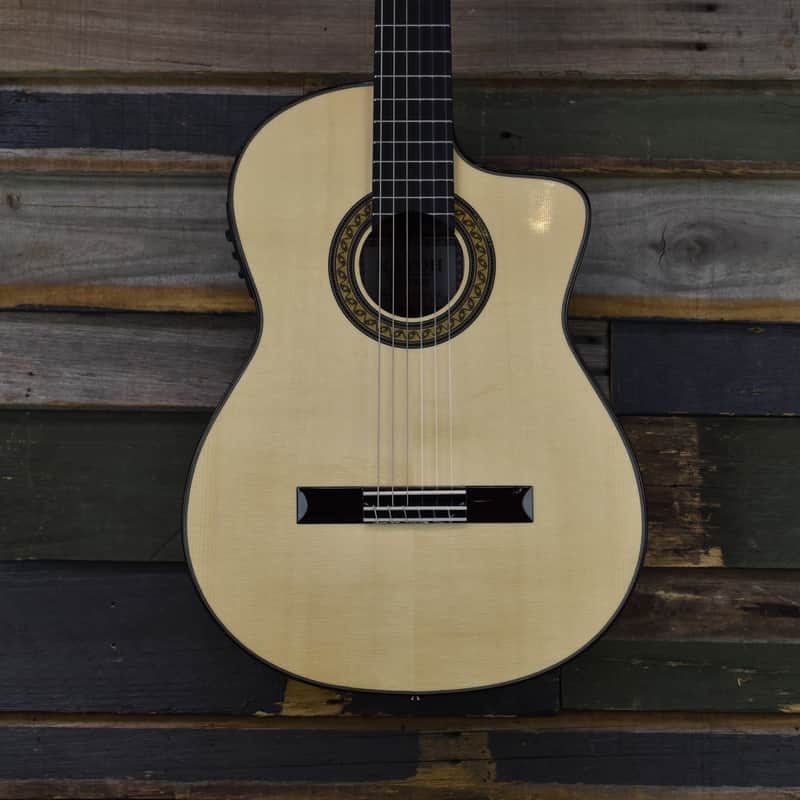 Katoh MADRID-CEQ Classical Guitar w/Cutaway + Pickup + Case image 1