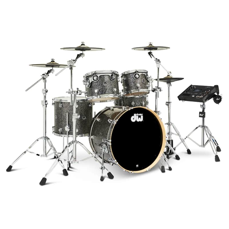 DWe 5-pc Kit Bundle with DWe Cymbals V51 Module - Black Galaxy image 1