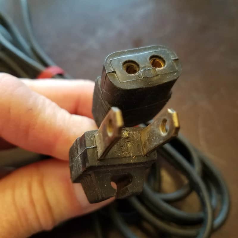 Bell & Howell ME Power Cord for 285 Filmosound Amp electric cable supply wire Original vintage 1950s - Black image 1