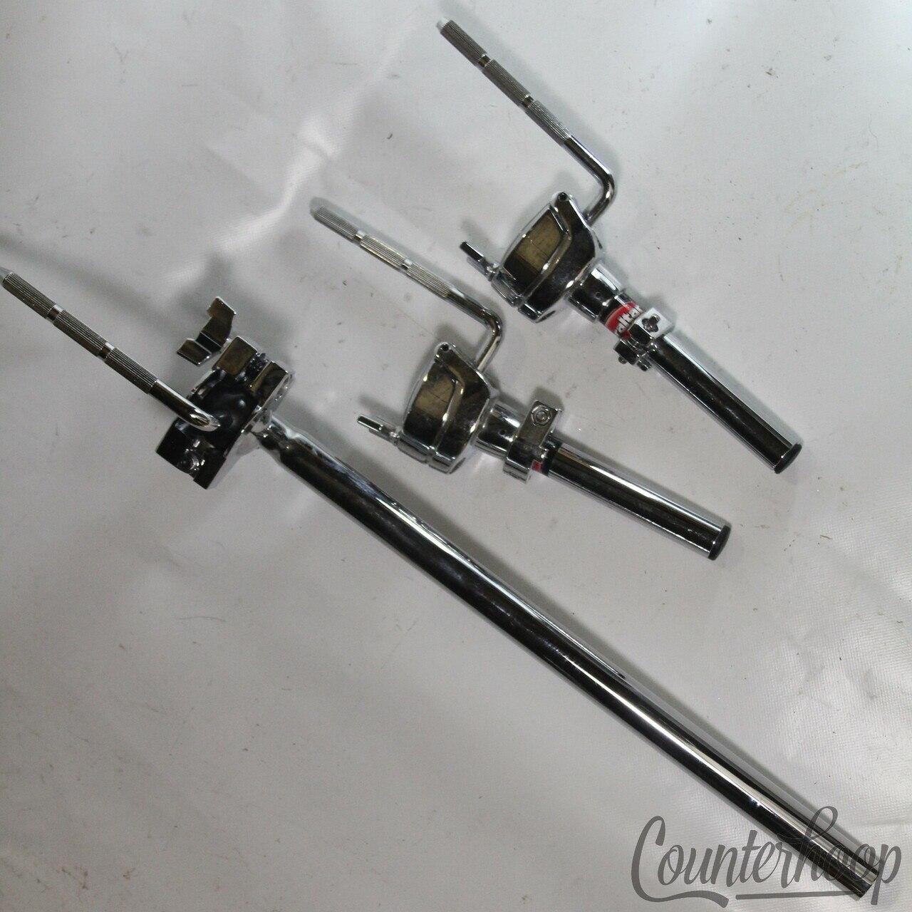 Gibraltar 3x Double Tom Drum Mounts 3/8"L-Arms Bass/Stand Post Tubes 1", 2x 7/8" — main photograph