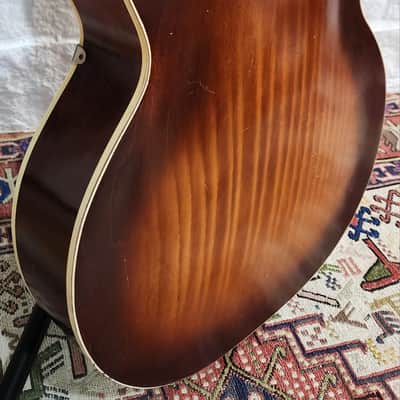 Harmony Alden H1213 Tiger Burst Birch Archtop 1950s USA image 8
