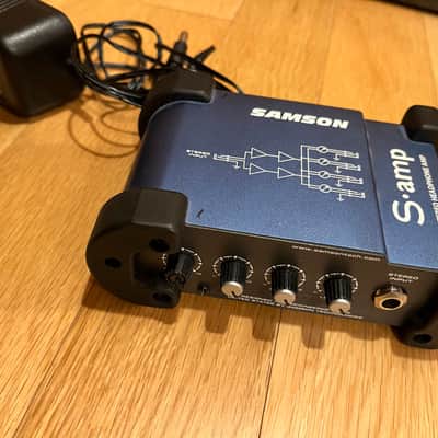 Samson S-Amp S Class Mini Stereo Headphone Amplifier 2010s - Blue/Black image 3