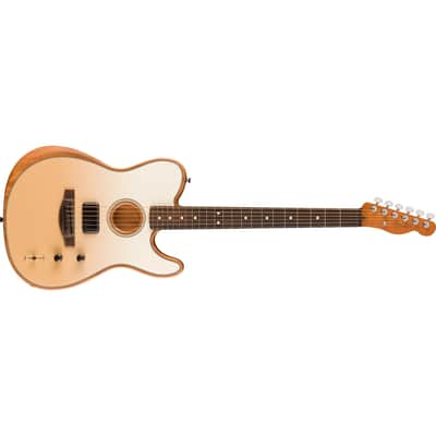Fender FINNEAS Signature Acoustasonic Player Telecaster Guitar w/ Gig Bag - Cappuccino Fade image 4