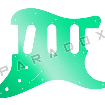 Custom Pickguard For 2000 - Present Made in America Fender Stratocaster Oversized Template with Burns Tri-Sonic Pickups - Green Mirror Acrylic .125" image 1
