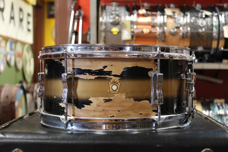 1962 Ludwig Pioneer 6.5x14 Snare Drum in Black & Gold Duco image 1