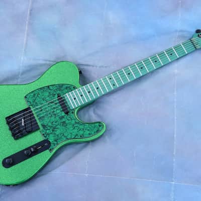 Video! Telecaster HH Metallic Green Sparkle Flake 4-Way Coil Split image 2