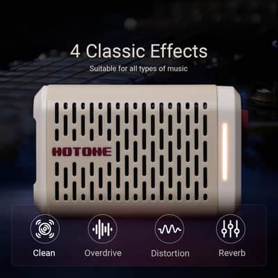 Hotone Pulze Mini AP-5WH Bluetooth Modeling Amplifier for Electric Guitar, Bass and Acoustic Instruments, White Edition image 6