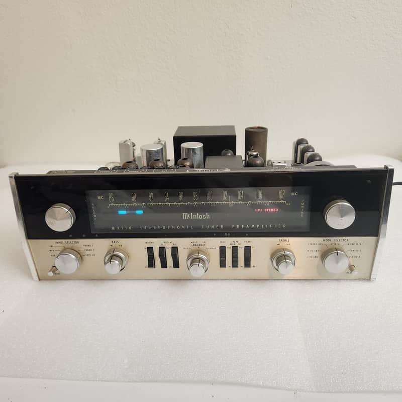 McIntosh MX110 Z Stereo Tube Preamp Tuner Receiver 1962 - 1969 - Silver