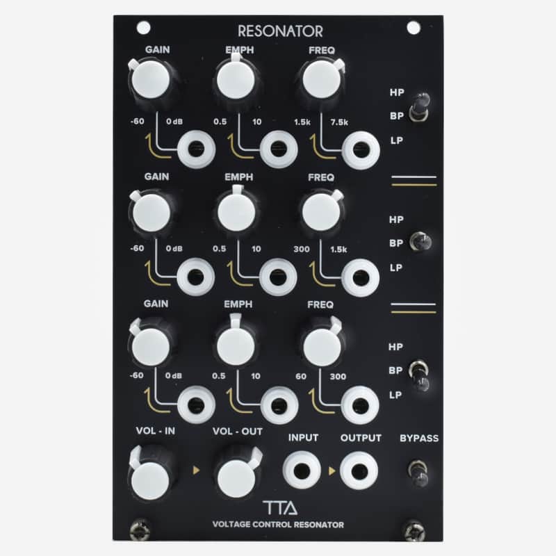 Tip Top Audio RESONATOR (Black) Eurorack Triple Parallel Resonant Filter Module image 1