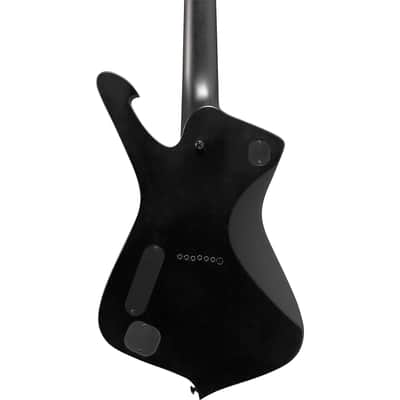 Ibanez Iron Label ICTB721-BKF Iceman 7-String Solid Body Electric Guitar with Ebony Fretboard, Right-Handed, Black Flat image 5