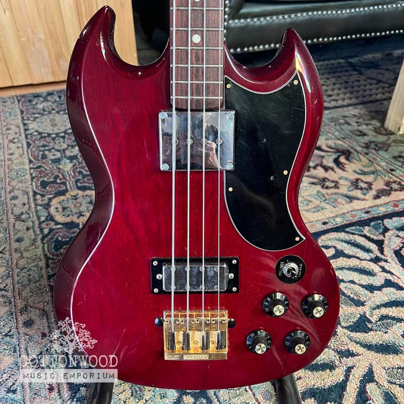 Vintage 1970s Greco EB420 Bass Guitar – Cherry Red (Made in Japan) image 1