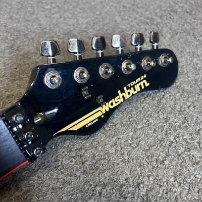 1980 Washburn Tour 24 Guitar Neck & Tuners  Red Bound Rosewood w/Red Dots image 3
