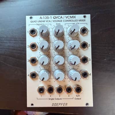 Doepfer A-135-1 QVCA / VCMIX Quad Linear VCA and Voltage Controlled Mixer 2010s - Silver image 2