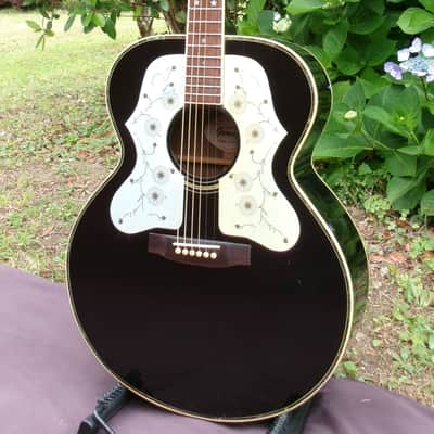 Rare 1970s Gemson GJ-400DX (Terada Gakki) - "Everly Style" Jumbo Acoustic - MIJ Japan Vintage + Gig Bag image 4