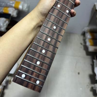 24 Fret Roasted Flame Maple Electric guitar neck 25.5inch rosewood Satin Parts image 2