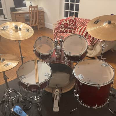 Yamaha 5 piece stage set 2024 - Cranberry red birch image 4