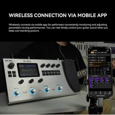 M-vave MK-300 Guitar Multi-Effect Processor | ANN Neural Modeling 120AMP/360FX | 10h Battery+300s Looper+128 Drum MIDI DAW,price include the import duty to US buyer image 10