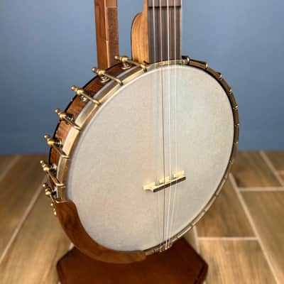 Ode Fretless Walnut Magician Nylon 5-String Openback Banjo 12" image 11