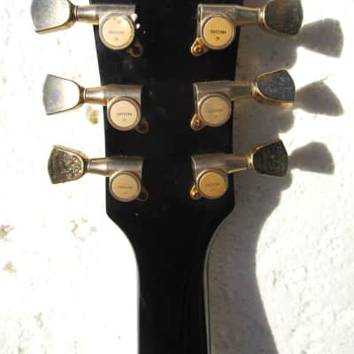 Samick LP Custom Style Guitar, 1990's, Japan,  Black, Gold Hardware, Gig Bag image 13