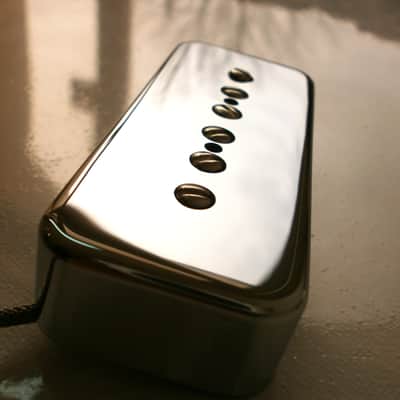 SOAP BAR P90 Pickup 1pc Metal CHROME PLATED Nickel Silver Cover Vintage  Gibson Epiphone Custom Shop Q image 2