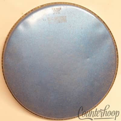 Remo 14"Blue Sparkle Sparkltone Batter Floor Tom/Snare Drum Head Sparkletone 70s imagen 1