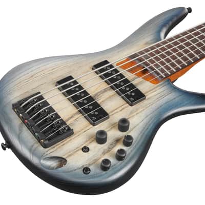 Ibanez SR606E-CTF SR Electric Bass 6-String - Cosmic Blue Starburst Flat image 11
