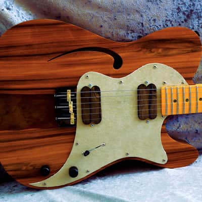GB Liuteria Traditional Tele semi hollow rosewood and purple resin image 7