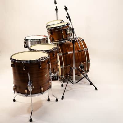 AJAX Drums Custom Mahogany Drum Kit. 10x8 12x8 14x14 16x16 22x14 image 4