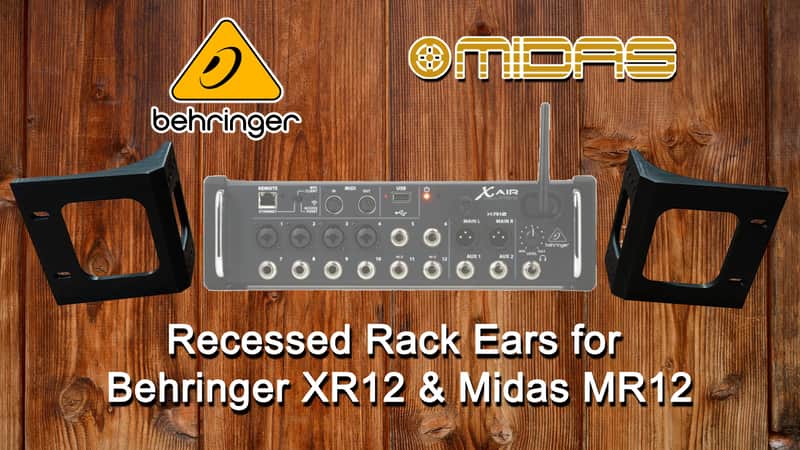 Recessed Rack Ears (pair) for Behringer & Midas Digital Mixers (XR12, MR12) ABS (Pair) image 1