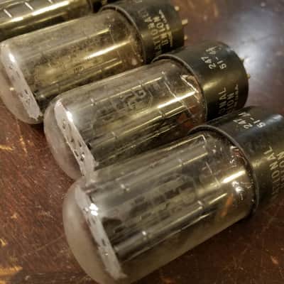 NU National Union ONE (1) JAN-CNU-5Y3GT tNOS AT1000 TESTED Vacuum Tube balanced premium rugged 5Y3 military 1951-1952 image 4