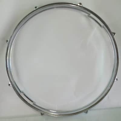 Premier 14" Die-Cast 8-Lug Snare Drum Resonant Rim/Hoop Chrome UK Vintage 50-60s image 8