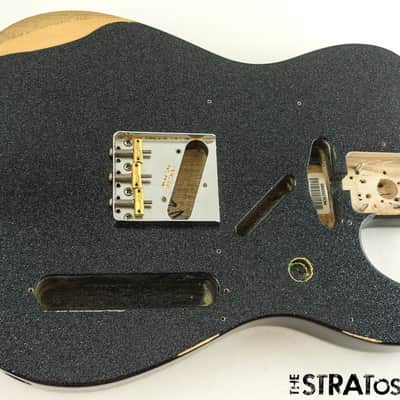 Fender Brad Paisley Road Worn Tele BODY + HARDWARE Telecaster Black Sparkle image 1