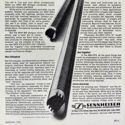 SENNHEISER MKH815, MKH 815 T including T POWER adapter MZA 15 image 13