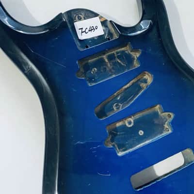 Blue Burst HSH Guitar Solid Basswood Body image 4
