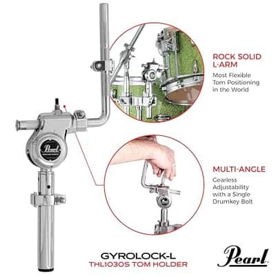 Pearl Gyrolock-L Tom Arm, Short Length, 7/8" Base W/12Mm L-Rod (THL1030S) image 2