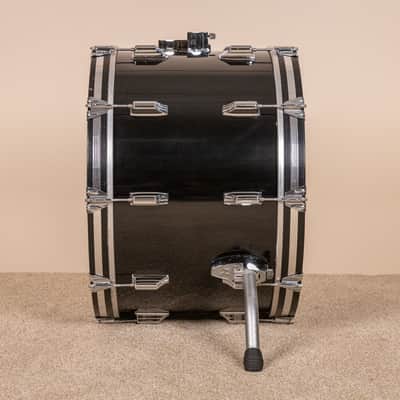1980s Rogers XP-8 Jet Black Drum Pearl Drum Set 14x22 9x13 and 16x16 image 11