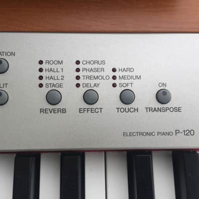 Yamaha P-120 Digital Professional stage piano with sheet music stand, X-brace stand, sustain, ac image 9