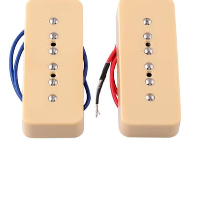 P90 Soapbar Pickup Bridge And Neck Single Coil Pickups Set For Electric Guitar Parts Replacement Cream. image 5