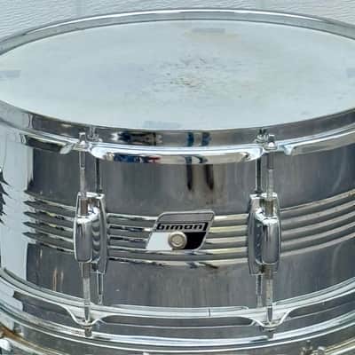 Ludwig Chrome Snare Drum 6.5 x 14" Vintage 80's Black & White Badge with Tuxedo Bag image 1