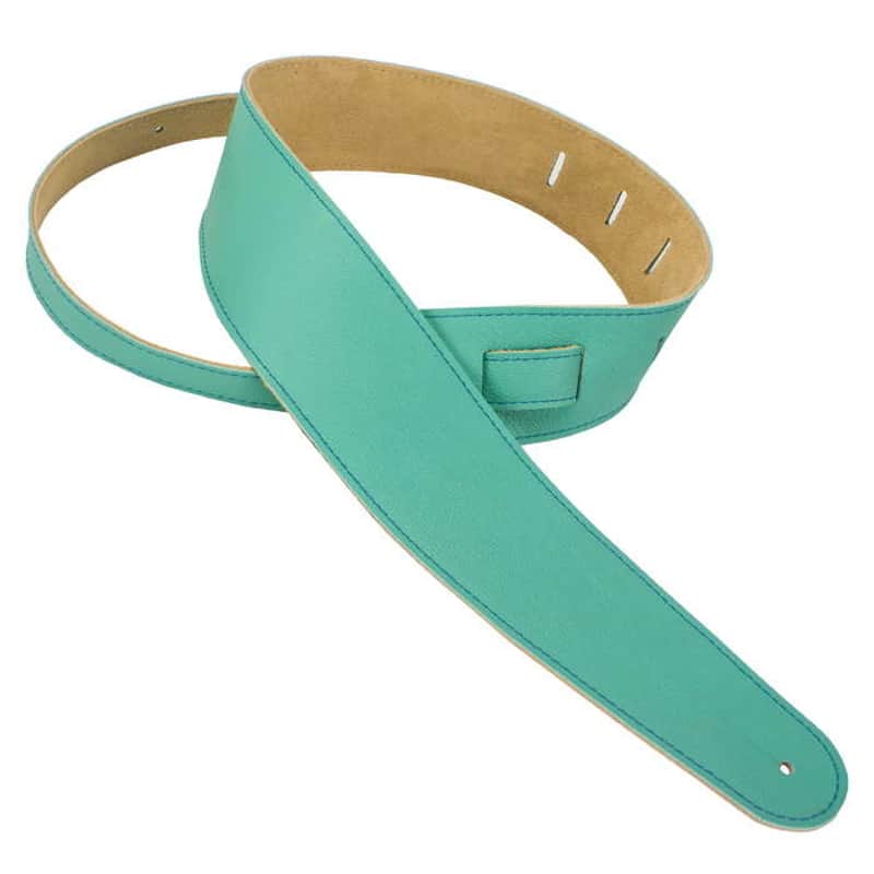 Henry Heller Leather Series, 2.5" Wide Leather Guitar Strap, Capri Seafoam Green image 1