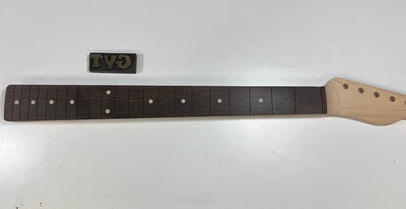 General Vintage Tone NOS Dalbergia Nigra electric guitar neck for T style ( Brazilian Rosewood ) Slab board full finished - Nitro image 1